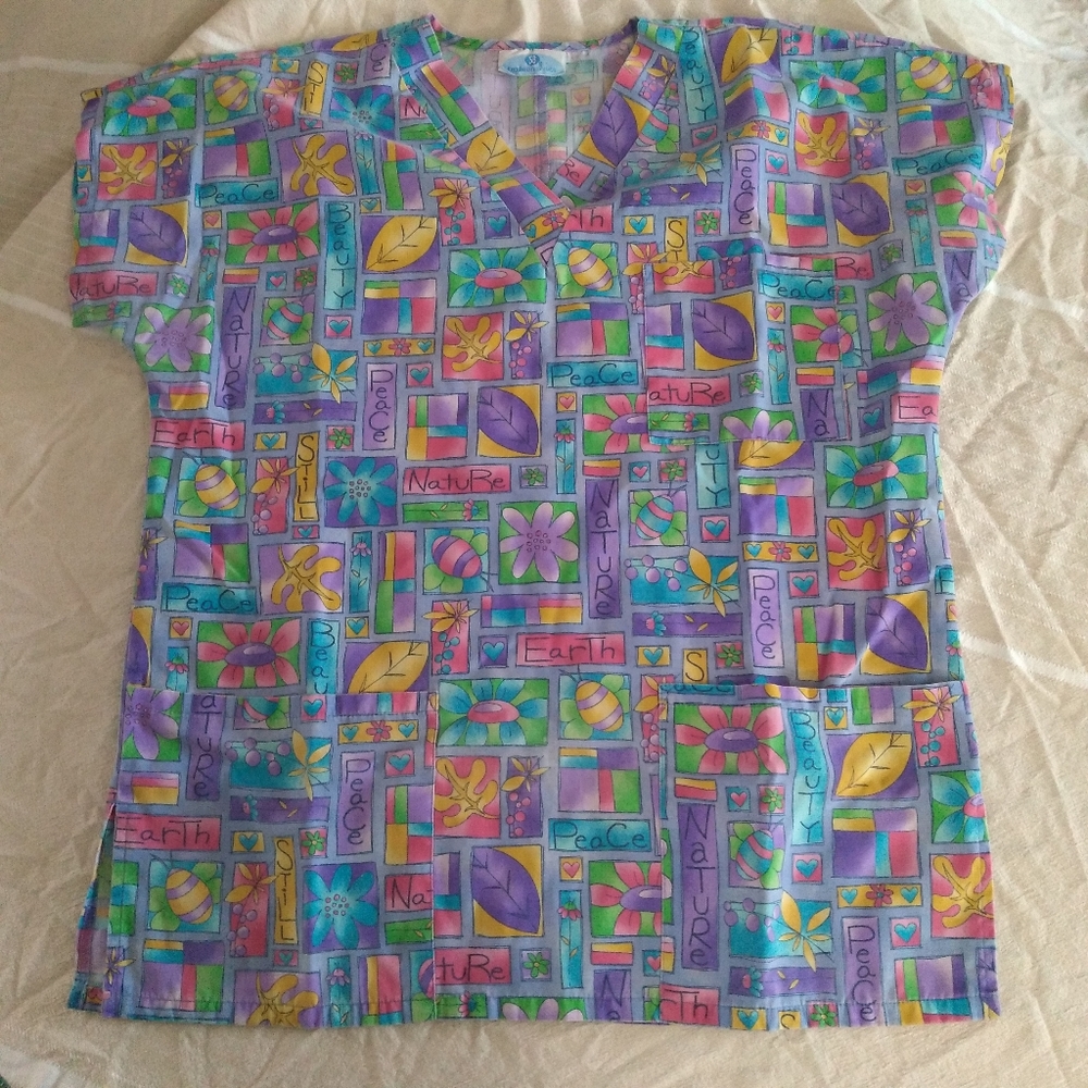 SB SCRUBS Nursing Nurse's Scrubs Scrub Top M